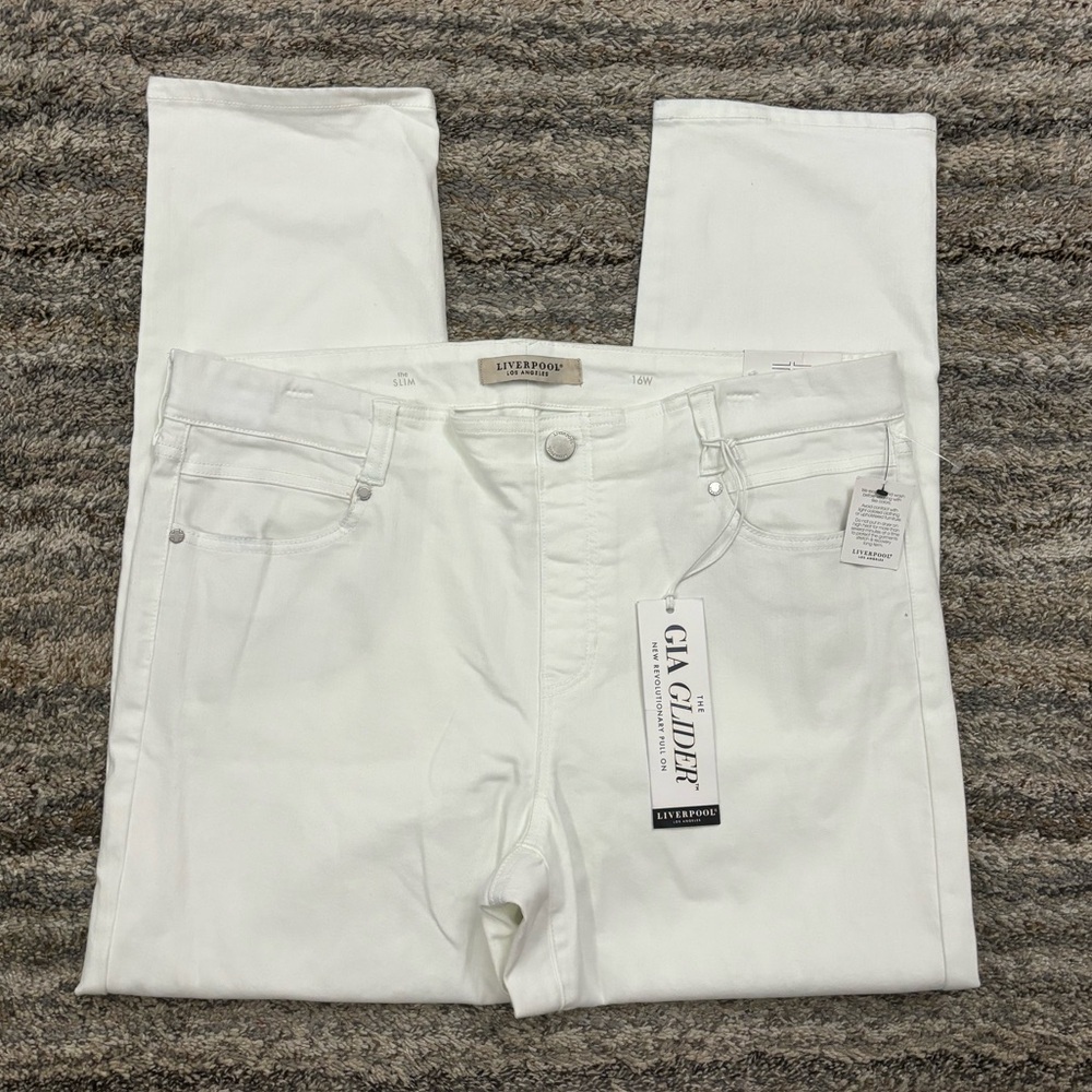 Liverpool Gia Glider Pull-On Slim Jean Sz 16W NWT | Liverpool Slim Straight Leg-